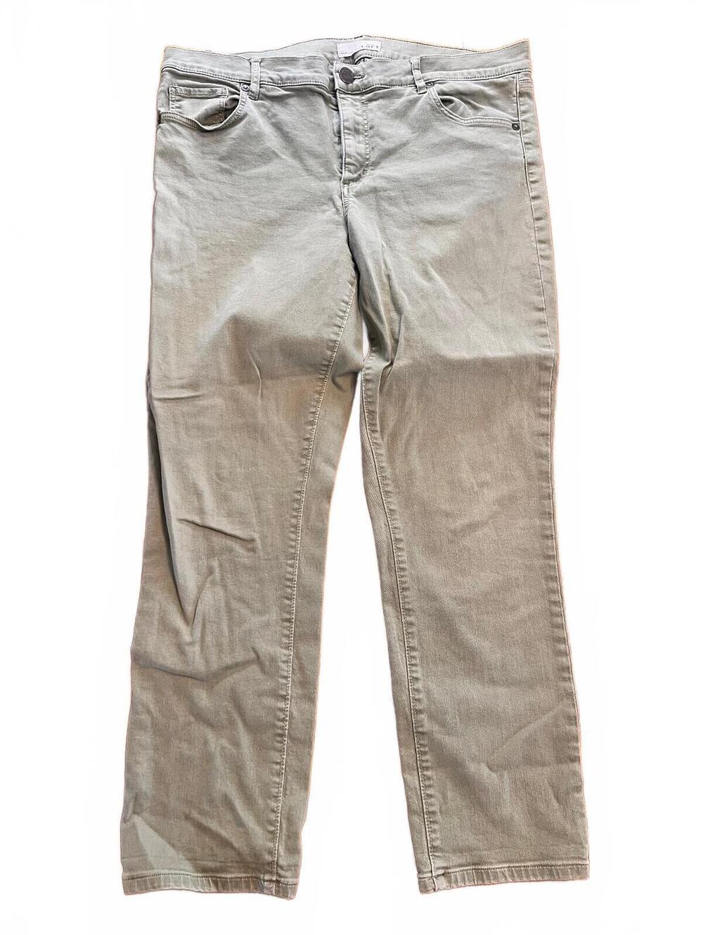 LOFT Skinny Crop Jeans in Light Sage Green, Size 12